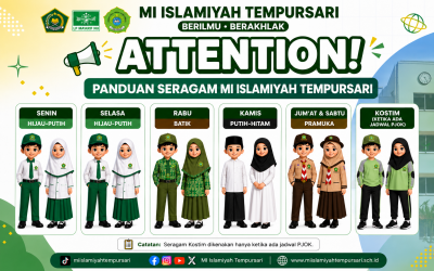 Panduan Seragam MI Islamiyah Tempursari Tahun Pelajaran 2026/2027